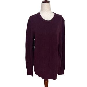 ARTEFACT Men's Bowen Modern Textured Crew Size M In Burgundy